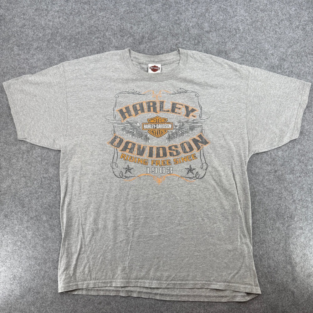 Harley-Davidson T-Shirt Mens XL Pittsburgh PA Dealer Gray Graphic EUC